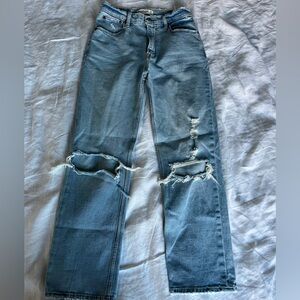 Abercrombie & Fitch Ankle Straight Ultra High Rise Jeans